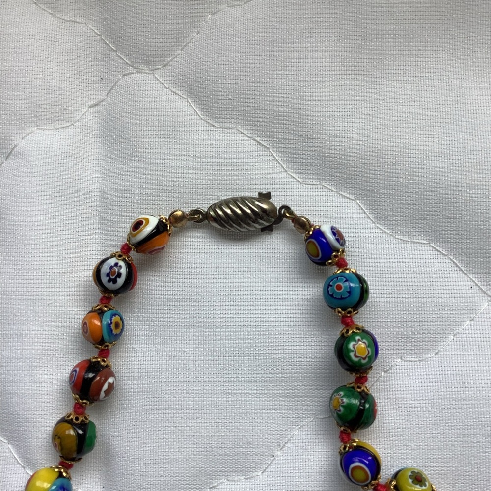 Murano Glass, Millefiori, Beaded Necklace - Picture 3 of 3